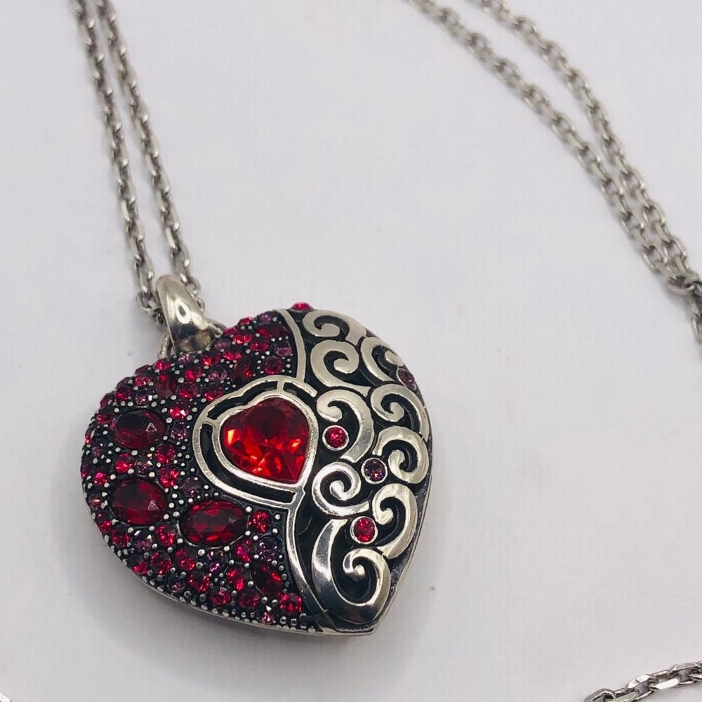 Brighton Red Ecstatic Heart Convertible Necklace JM7493 NWT $148